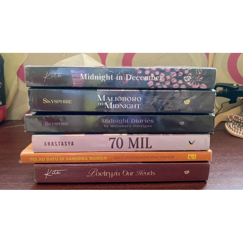 preloved novel: malioboro at midnight, midnight diaries, midnight in december, poetry in our heads, 