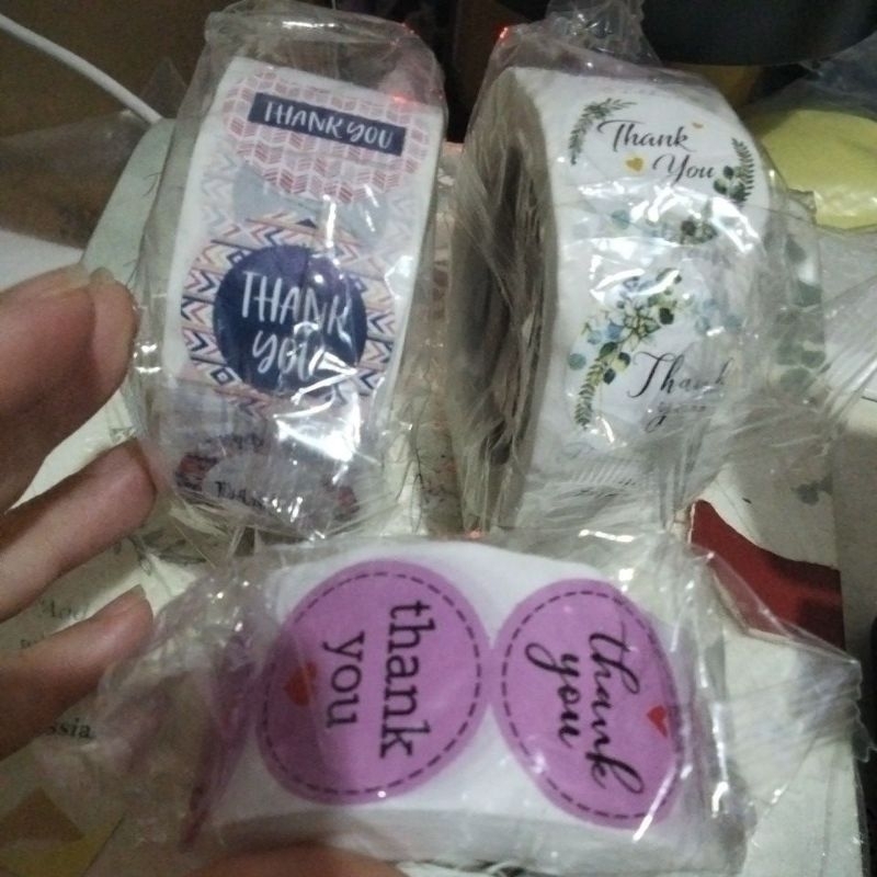 

sticker stiker thank you roll