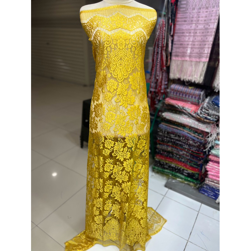 Brokat full gliter mewah Bahan kebaya