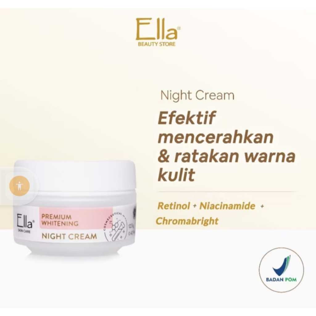 Premium whitening night cream ella skincare