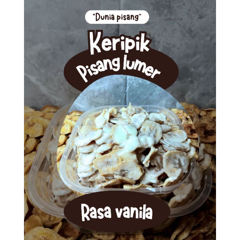 

keripik pisang lumer rasa Vanila || berat 175gr, thinwall 650ml