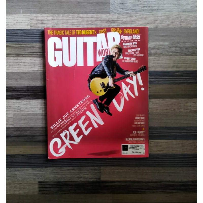 MAJALAH GUITAR WORLD COVER BILLIE JOE ARMSTRONG GREEN DAY