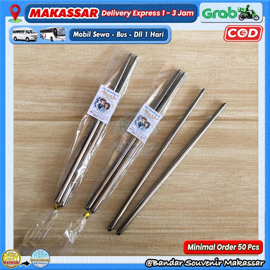 (min.order 50 pcs) Souvenir SUMPIT STENLIS kemas PLASTIK Sovenir Suvenir Pernikahan Murah Makassar