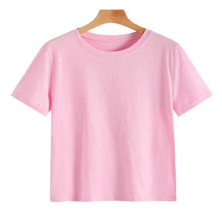 baju kaos polos anak usia 1 - 8 tahun warna pink bahan katun