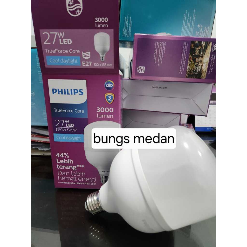 Lampu LED Philips 27W 27WATT 27 WATT PUTIH TFORCE BULB TRUEFORCE