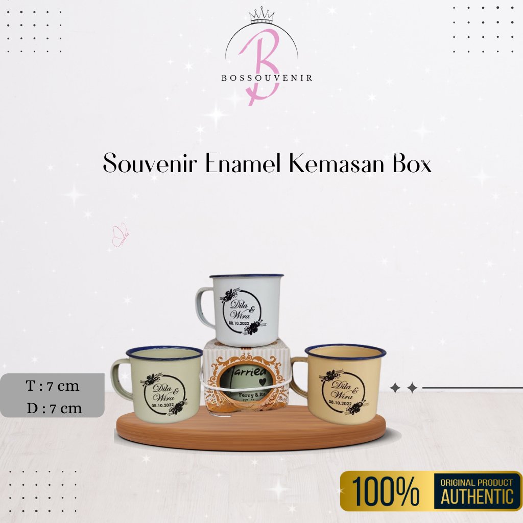 Souvenir Enamel kemasan box