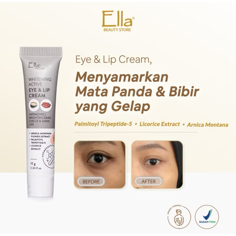 Krim mata & bibir, eye & lip cream ella skincare