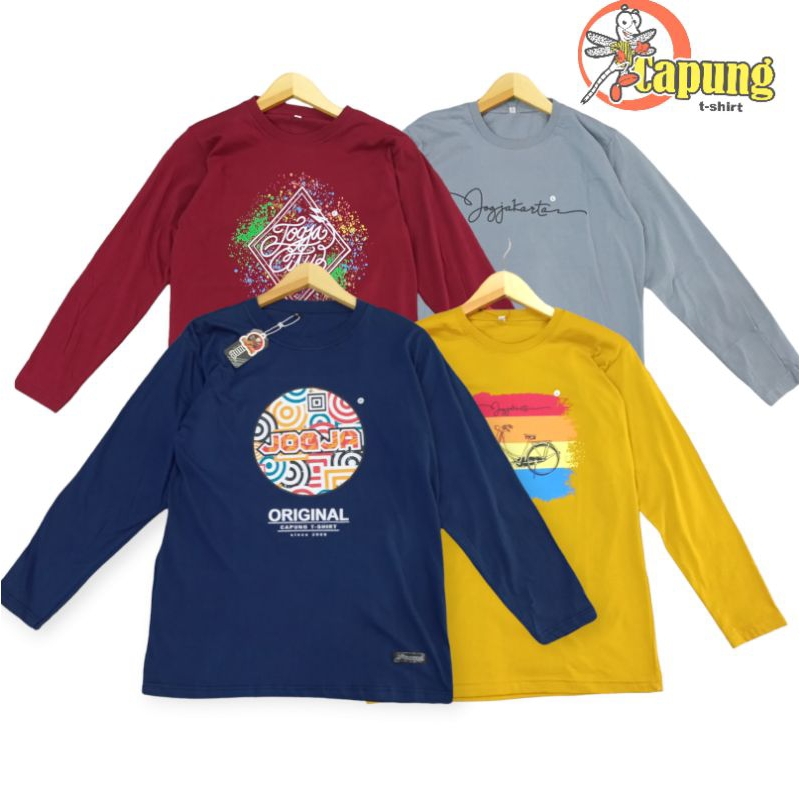 KAOS JOGJA LENGAN PANJANG KAOS WISATA OLEH OLEH JOGJA