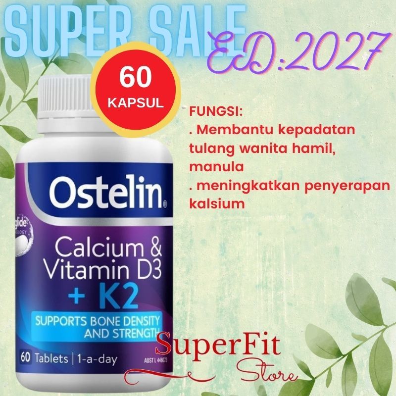 Ostelin Cal DK2 Calcium & Vitamin D - 60 Tablets Made in Australia
