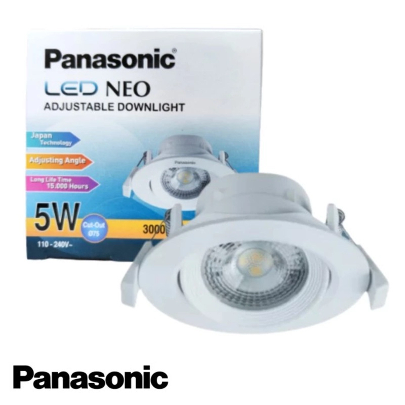 PANASONIC LED Spot Neo Adjustable Downlight 5W 5 Watt 3000K NNP21200