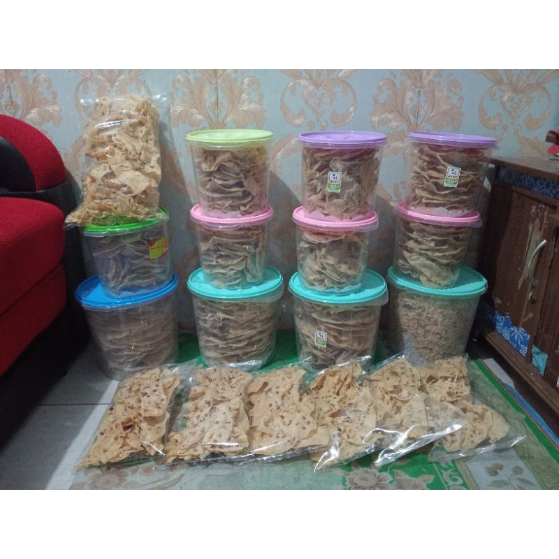 

peyek rempeyek gorengan keripik kasreng bogor toples 5liter