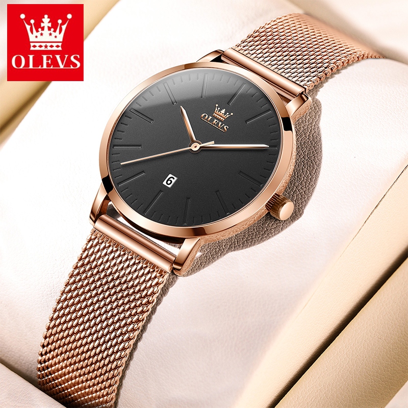 OLEVS Jam Tangan Wanita Original Analog Anti Air Elegan Fashion Bisnis Korea Quartz Jam Tangan Cewek