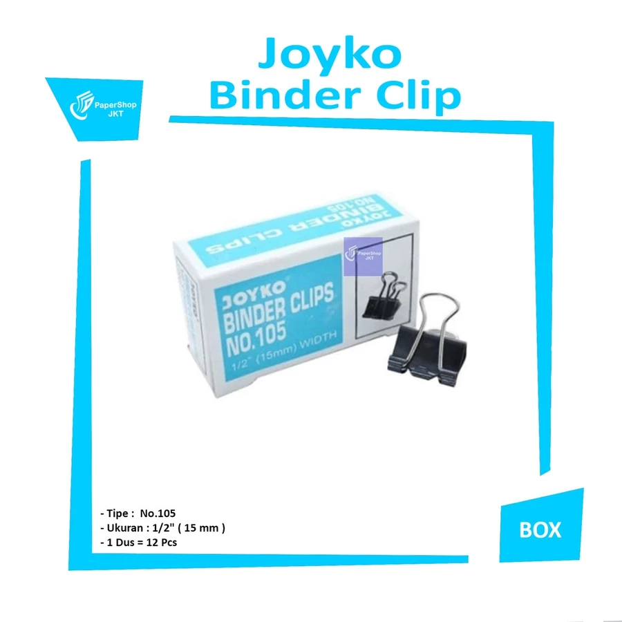 

MG88 - Binder Clips Joyko Klip Penjepit Kertas No 105