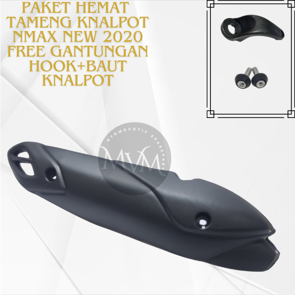 paketan motor nmax new 2020 tameng knalpot nmax new 2020 + baut L tameng free hook gantungan motor y