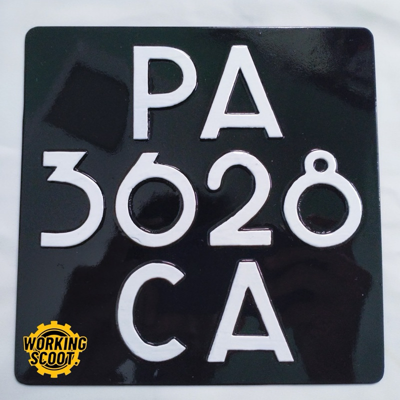 Plat Nomer Vespa Jadul Lawas Vintage | Plat nomor Vespa klasik.