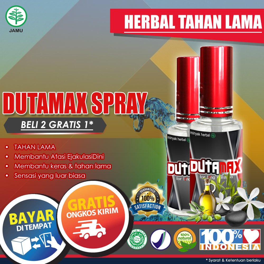 [MANJUR] Herbal Oles Dutamax Spray Tahan Lama Pria di Ranjang Membantu Atasi Cepat Keluar Permanen