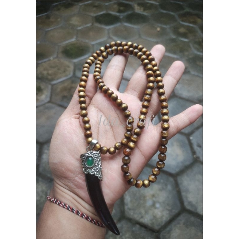 KALUNG AKAR BAHAR TALI ARUS GOLD/KALUNG PRIA TALI ARUS SERTA EMAS/KALUNG LIONTIN KAYU KELOR HITAM/KA