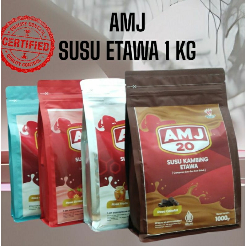 

( bonus milkgoat 200 g) susu kambing etawa original amj 20 kemasan 1kg toko amj