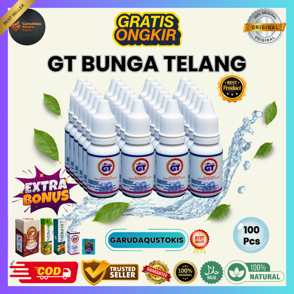 

100 BOTOL GT BUNGA TELANG ORIGINAL