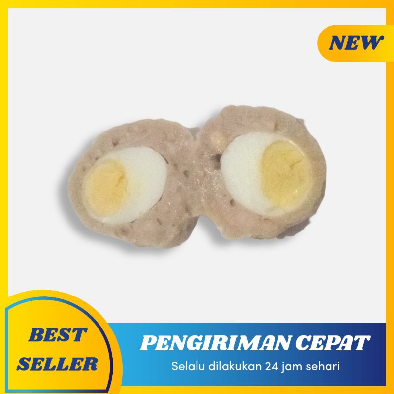 

Bakso isi telur puyuh 4pcs (gratis bumbu kuah dan minyak bawang)