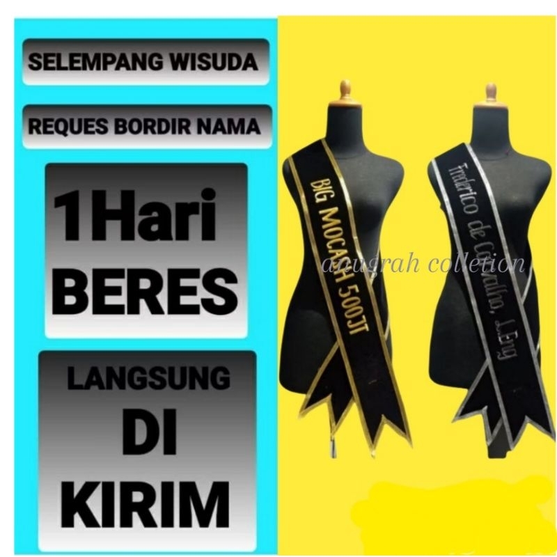 Selempang Wisuda 1(Hari Jadi) Selendang Wisuda Sashwisuda/ SelempangBludru