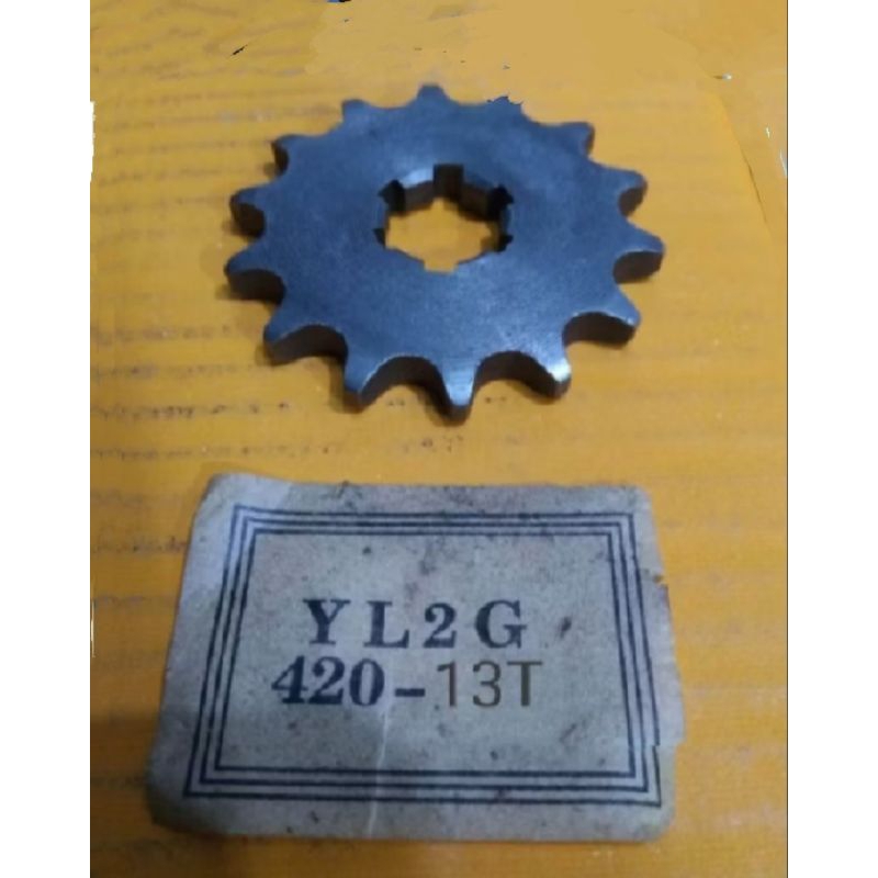 GEAR DEPAN L2G L2SN V75 V80 420 13T 14T 15T ( JAC)