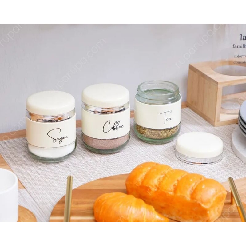 Informa toples kopi gula, canister set kaca