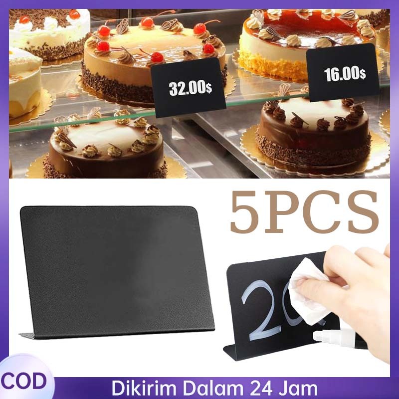 

COD 5pcs Letter Board Papan Mini Chalkboard Papan Tulis Mini Papan Acrylic Mini Chalkboard Papan Tulis Kapur Standing
