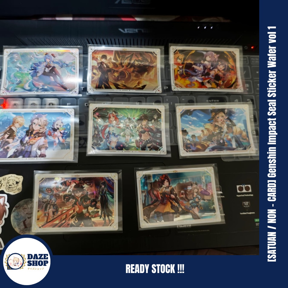 [SATUAN / NON - CARD] Genshin Impact Seal Sticker Wafer vol 1 / Raiden Shogun , Lyney , Childe , Nah