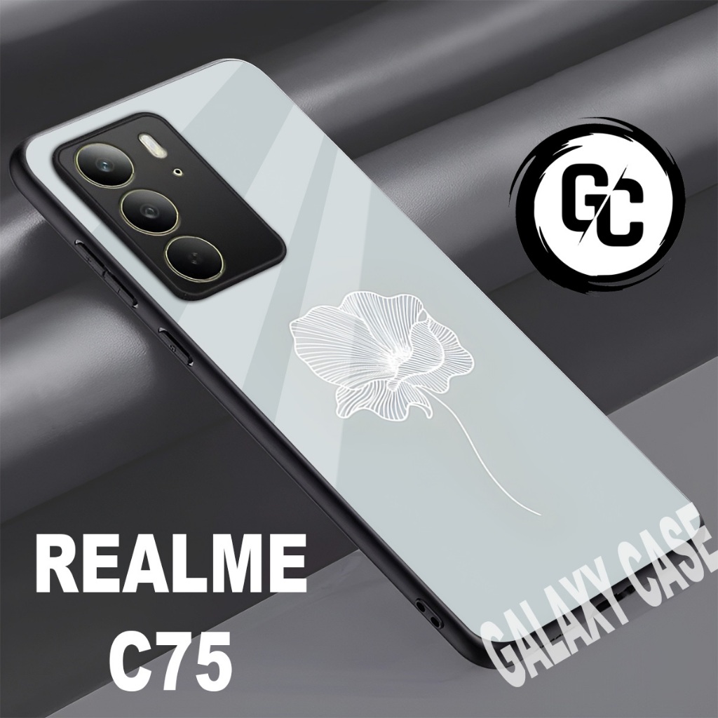 Case REALME C75/GC11/motif gambar BUNGA/softcase REALME C75X/glitter/glossy/casing/kesing
