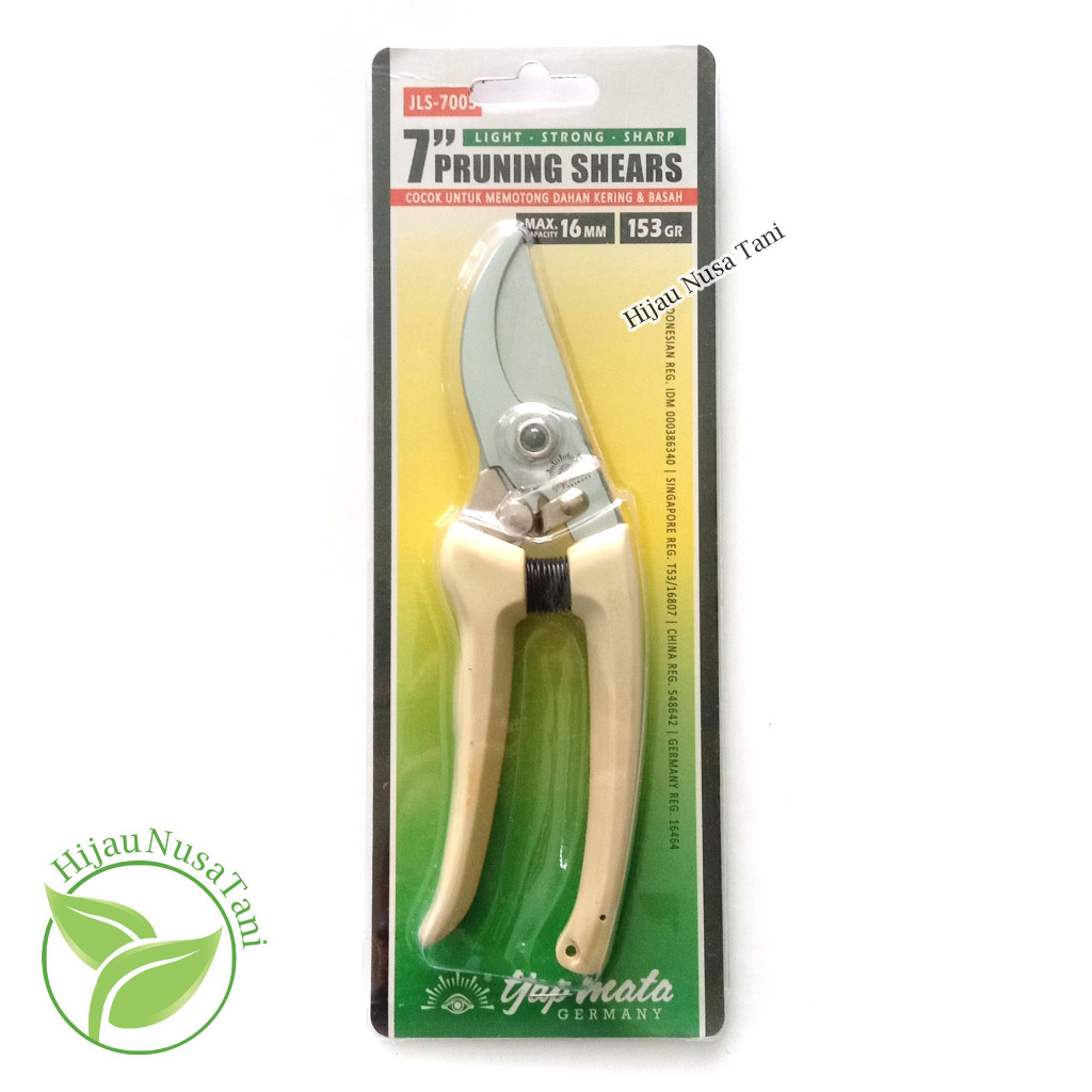 Gunting Pruning Dahan TJAP MATA JLS-7005 7" GERMANY Stainless Steel - ranting tanaman jls 7005 jerma