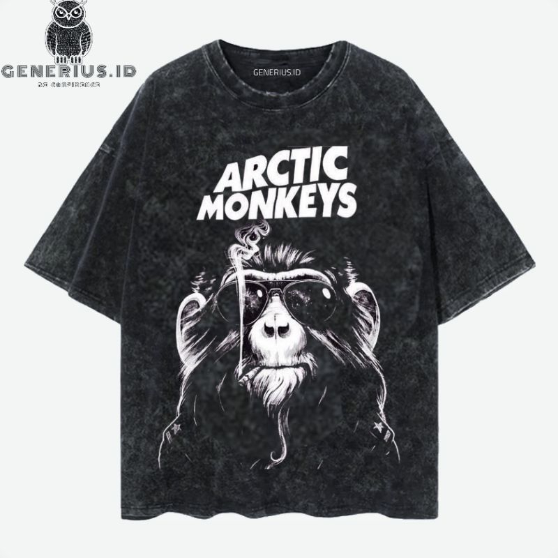 Kaos oversize washing band arctic monkeys vintage tee