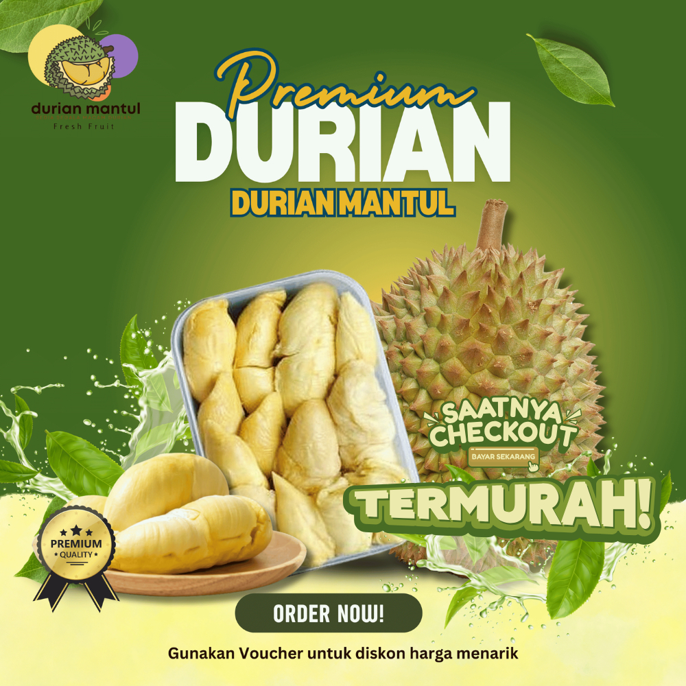 

Durian Kupas Medan Terbaik Manis Legit Nikmat Berat 500Gram Termurah