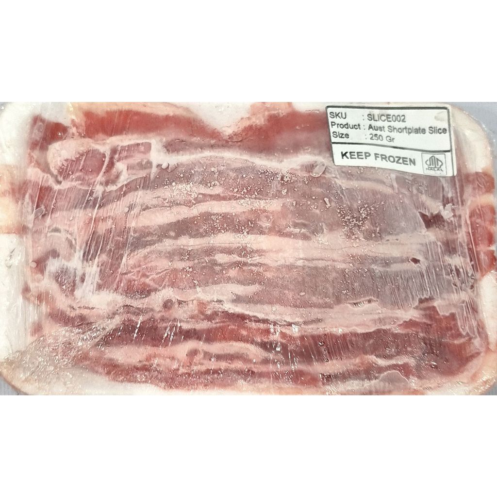 

BEEF AUSTRALIAN SHORTPLATE SLICE 250GR