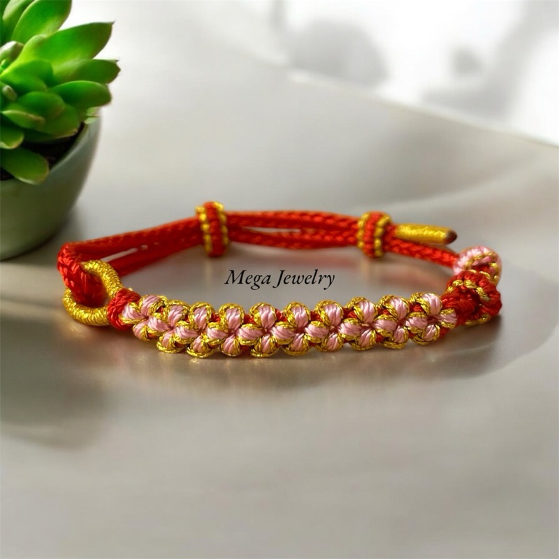 Gelang Tangan Tali Serut Bunga Kepang