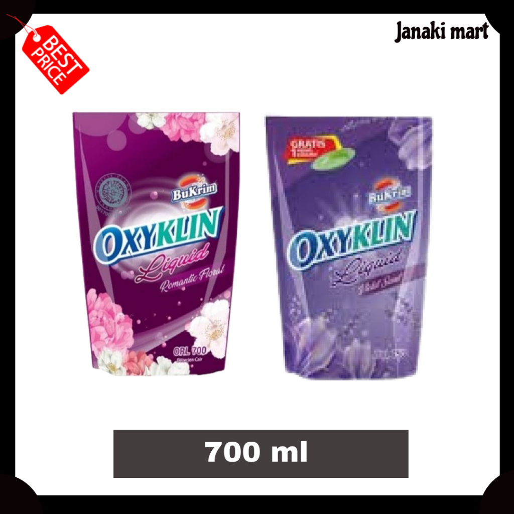 BUKIRM OXYKLIN deterjen cair 700ml - All variant