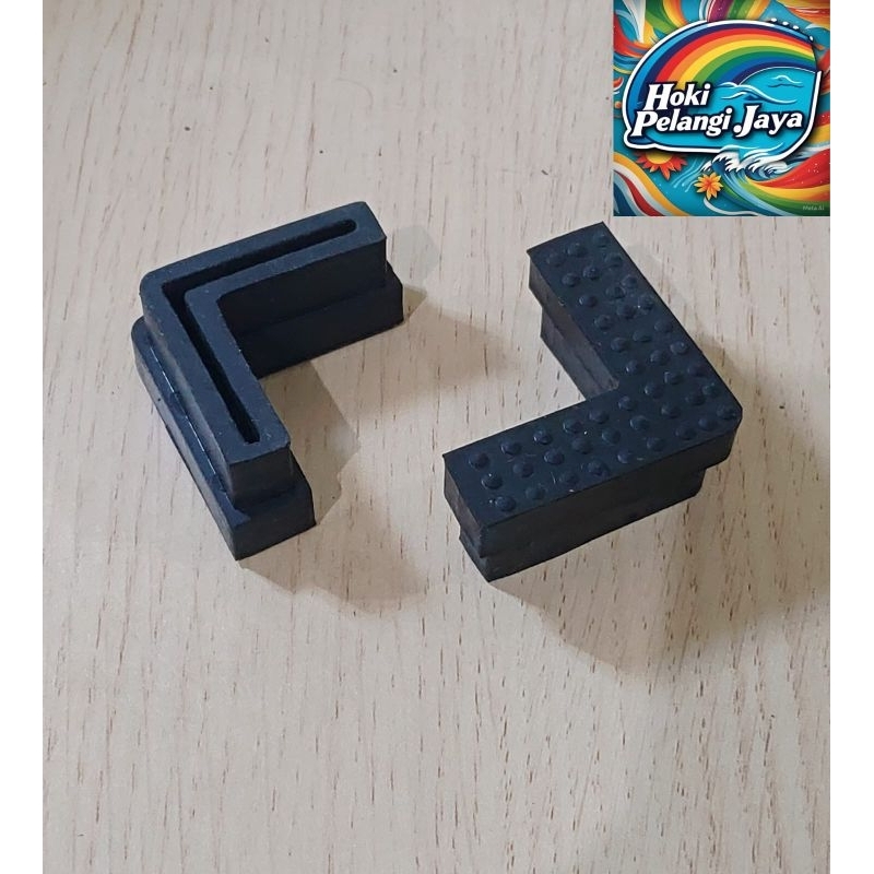 Alas Kaki Karet Tapak Siku Lubang, Karet Siku Rak lubang