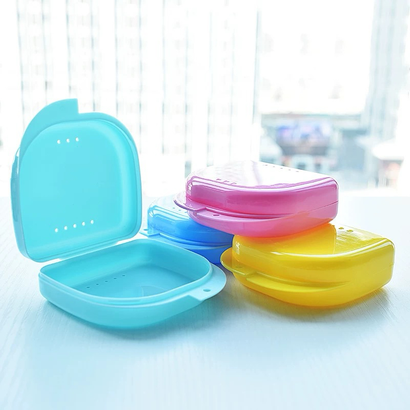 Denture Box Kotak Retainer Box Gigi Palsu Protesa Tempat gigi Palsu retainer behel ortho case mouth 