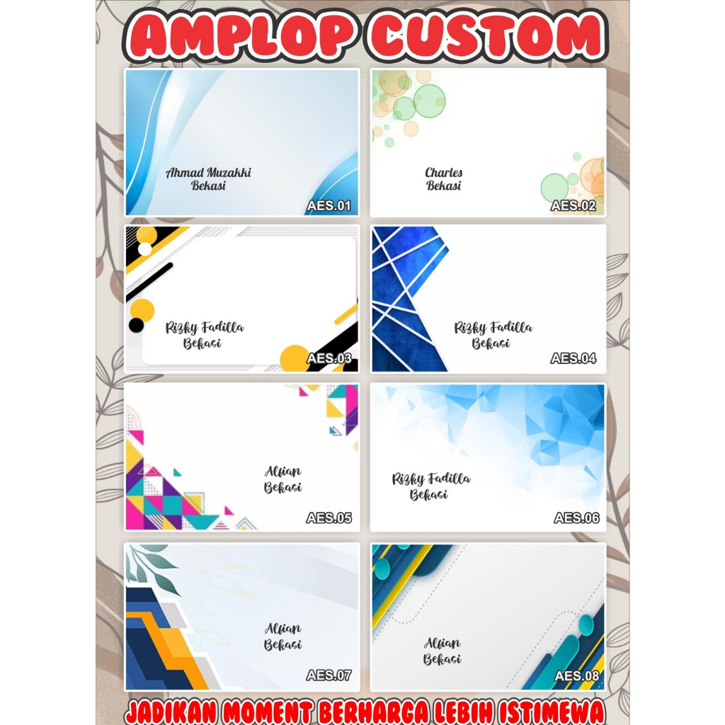

Amplop Custom Kondangan, Instansi, Lembaga disen suka suka