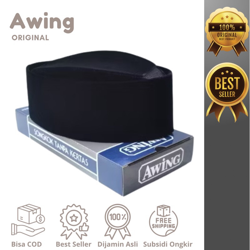 Songkok | Peci Hitam | Peci Susun Hitam | Kopyah Susun | Peci AC Susun | Peci Susun Awing | Awing Or