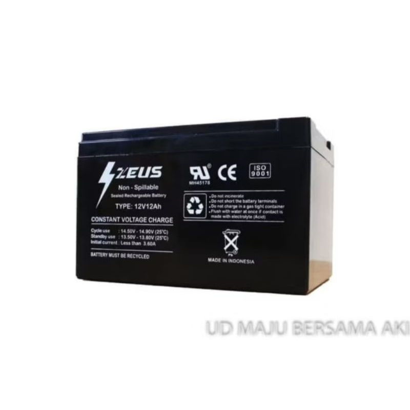 Aki Selis / Sepeda Listrik United Espada VRLA 12v 12Ah Zeus