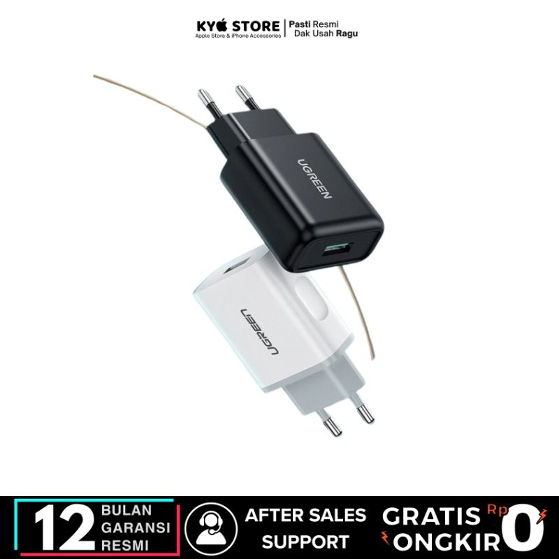 |Kyo.Store| UGREEN Charger 18W QC 3.0 Fast Charging - Adapter Cas Cepat