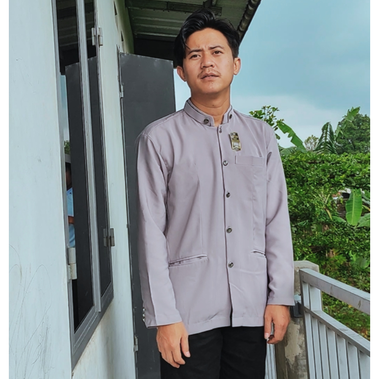 Jas Koko / Jasko / Jas Koko Pria / Jasko Putih / Jas Ustadz / Baju Muslim / Baju Koko Lengan Panjang