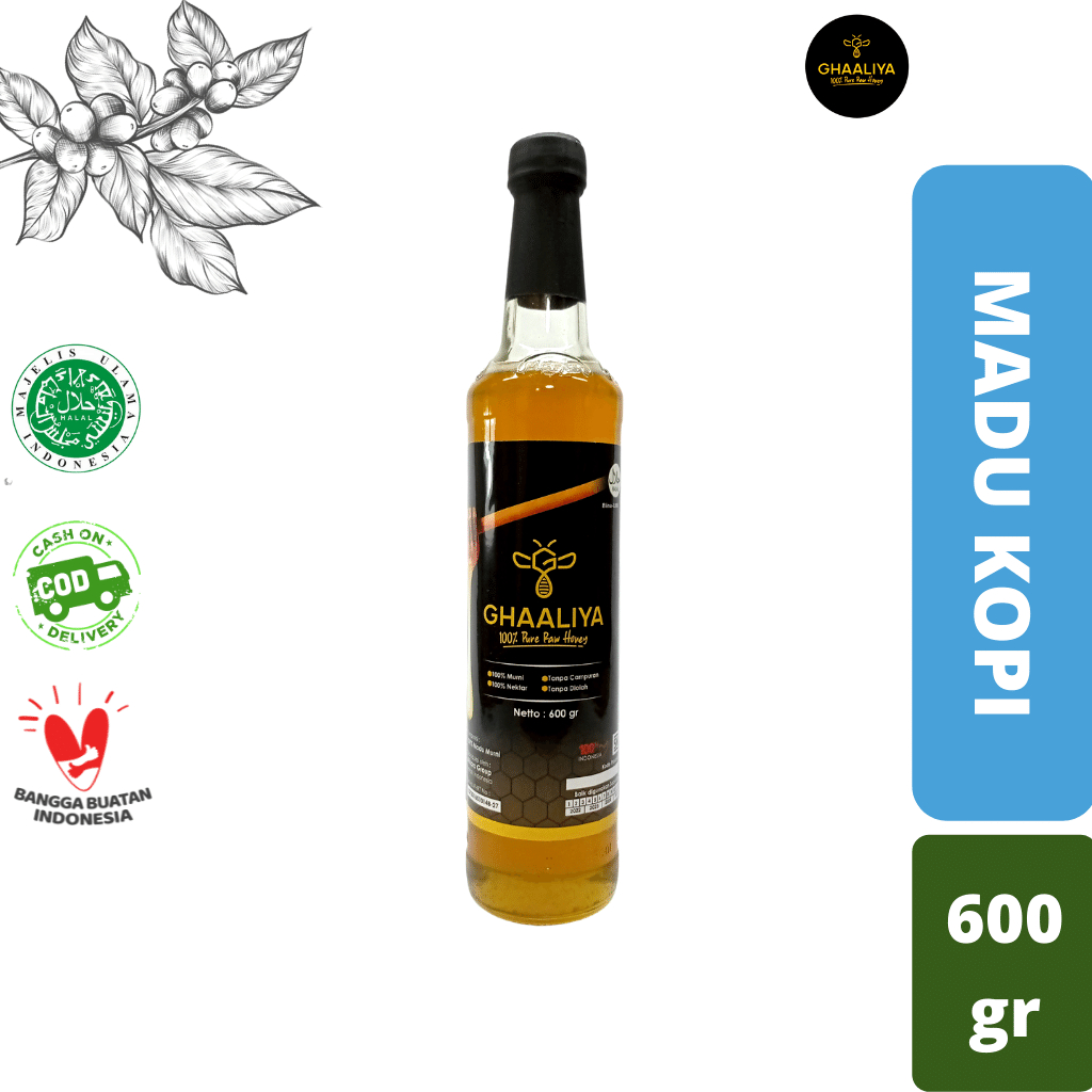 

(Bunga Kopi) Madu Asli Murni Sehat RAW Ghaaliya Nektar Bunga Kopi 600gr