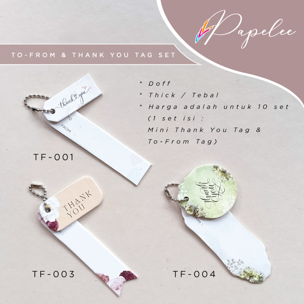 

TO-FROM & THANK YOU SET TAG / Tag Hampers