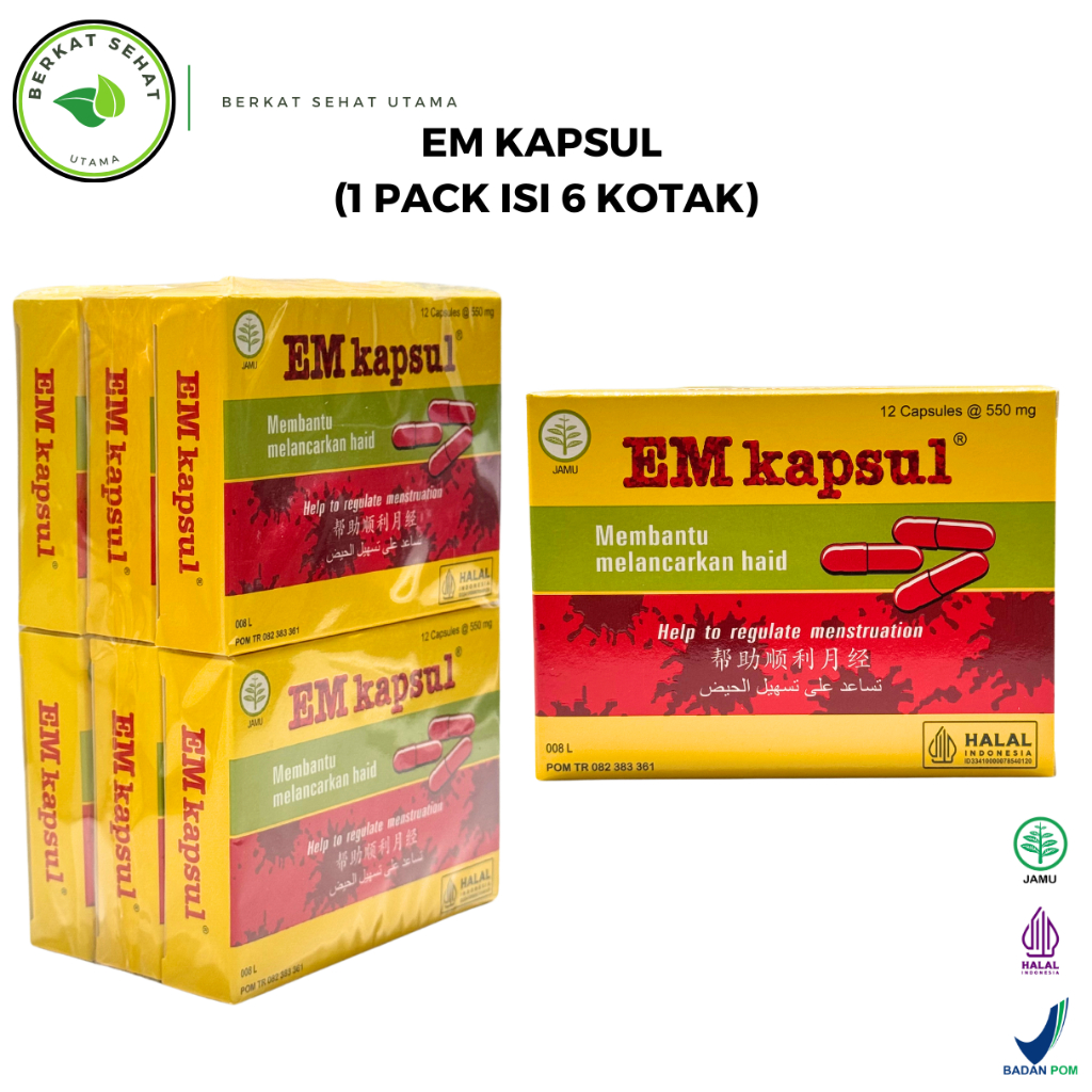 EM Kapsul | Kapsul Pelancar Haid | Membantu Melancarkan Haid | EM Kapsul Borobudur