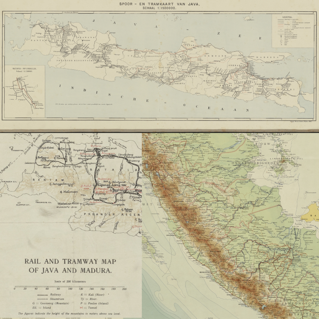 Koleksi Peta - Peta Jalur Kereta Api Hindia Belanda Resolusi Tinggi