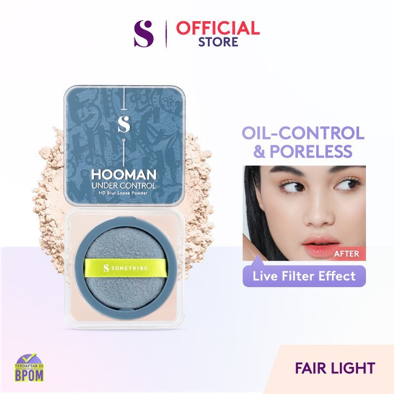 SOMETHINC Kontrol Minyak 16 Jam Hooman Under Control HD Blur Loose Powder - Bedak Tabur Loose Powder