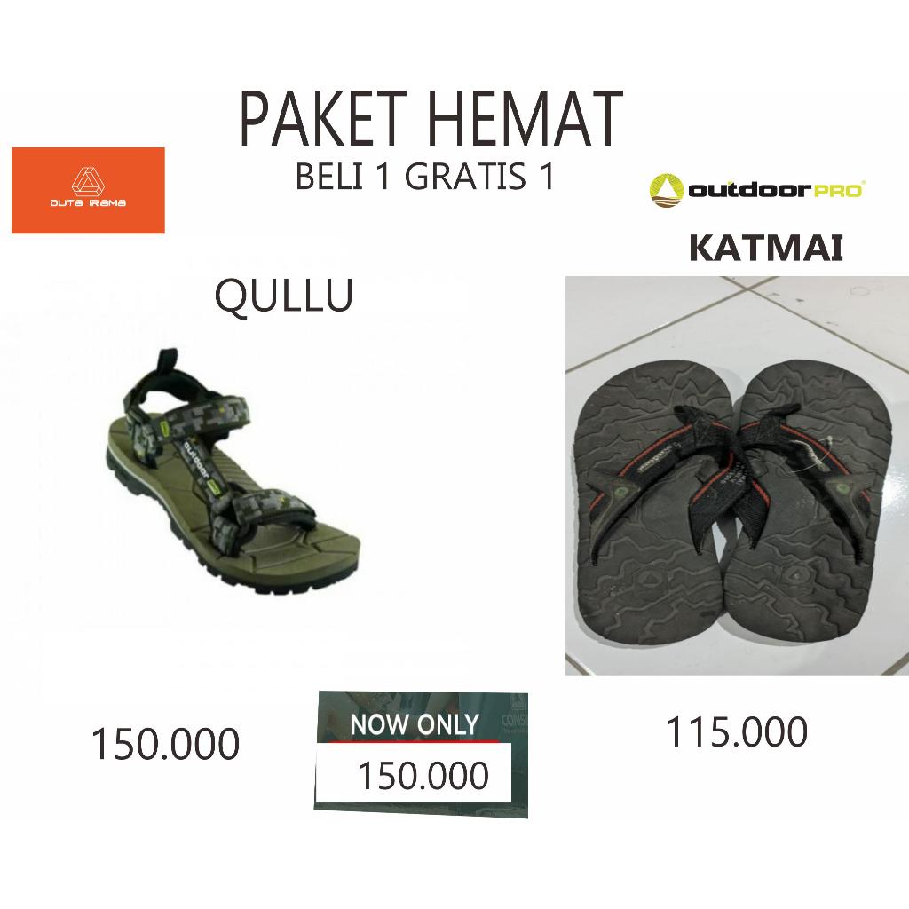 DUTAIRAMA - PAKET HEMAT BELI 1 GRATIS 1 SANDAL OUTDOOR QULLU + KATMAI
