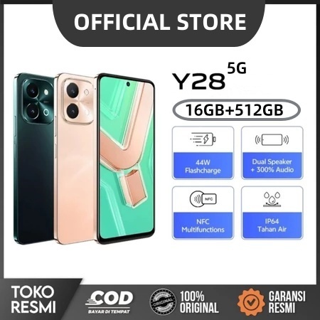 [HP Terlaris]VIVO Y28 4G/5G RAM 16GB+ROM 512GB Kamera HD 32MP+68MP 7.5 inch 7000mAh NFC HP Android H